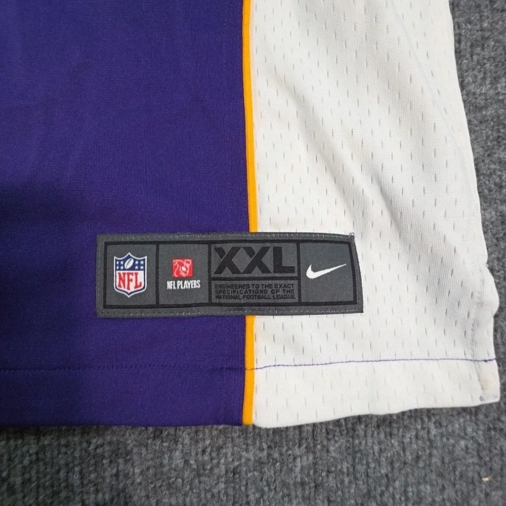 Minnesota Vikings Jersey Mens 2XL Purple NFL Football Case Keenum Nike On Field